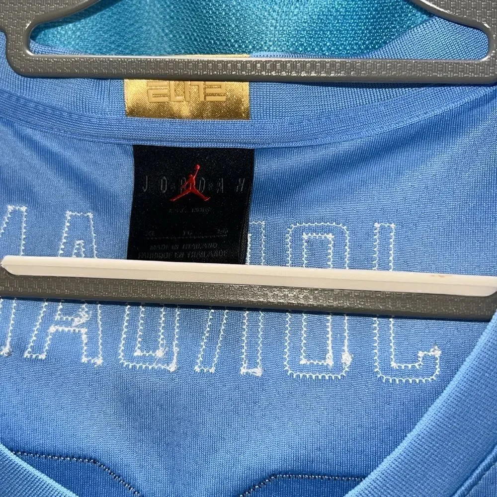 Jordan UNC Tar Heel jersey blue white